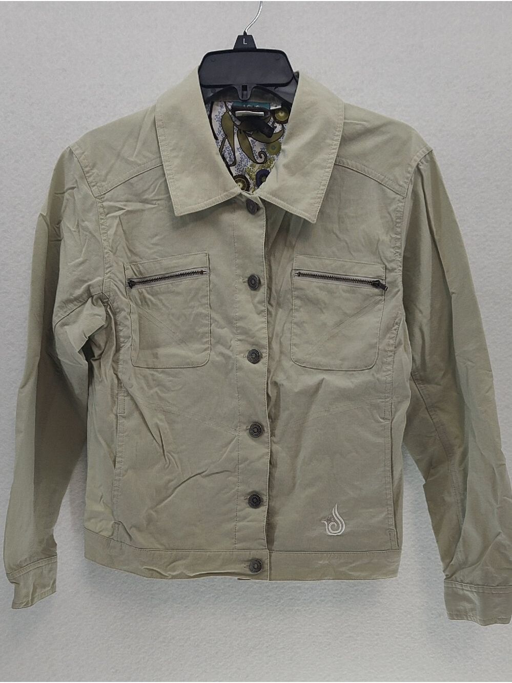 Isis Olive Green Button-Front Jean Jacket GG